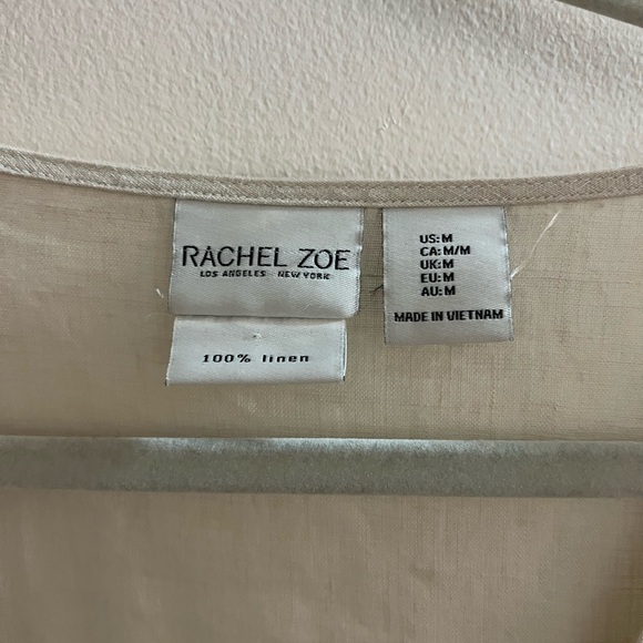 100% Linen Classic Cream Dress - Picture 3 of 5